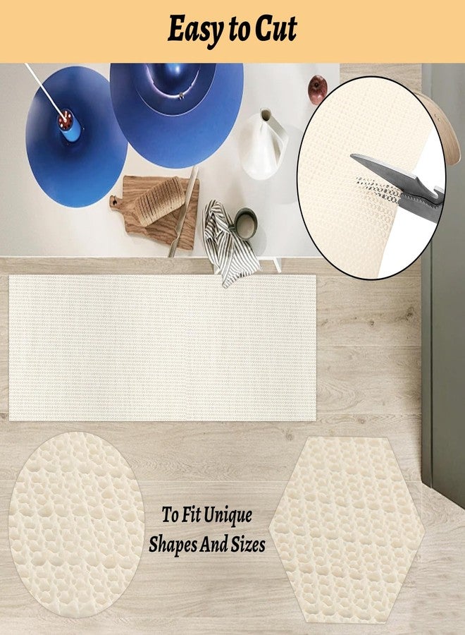 LOPYXBR 8 x10 Ft Non Slip Rug Pad Gripper for Hardwood Floors White Carpet Padding 8x10 Rug Pad Non Slip for Hardwood Rug Mats for Under Rugs 8x10 Anti Slip Rug Padding, Provide Protection and Cushion - Image 5